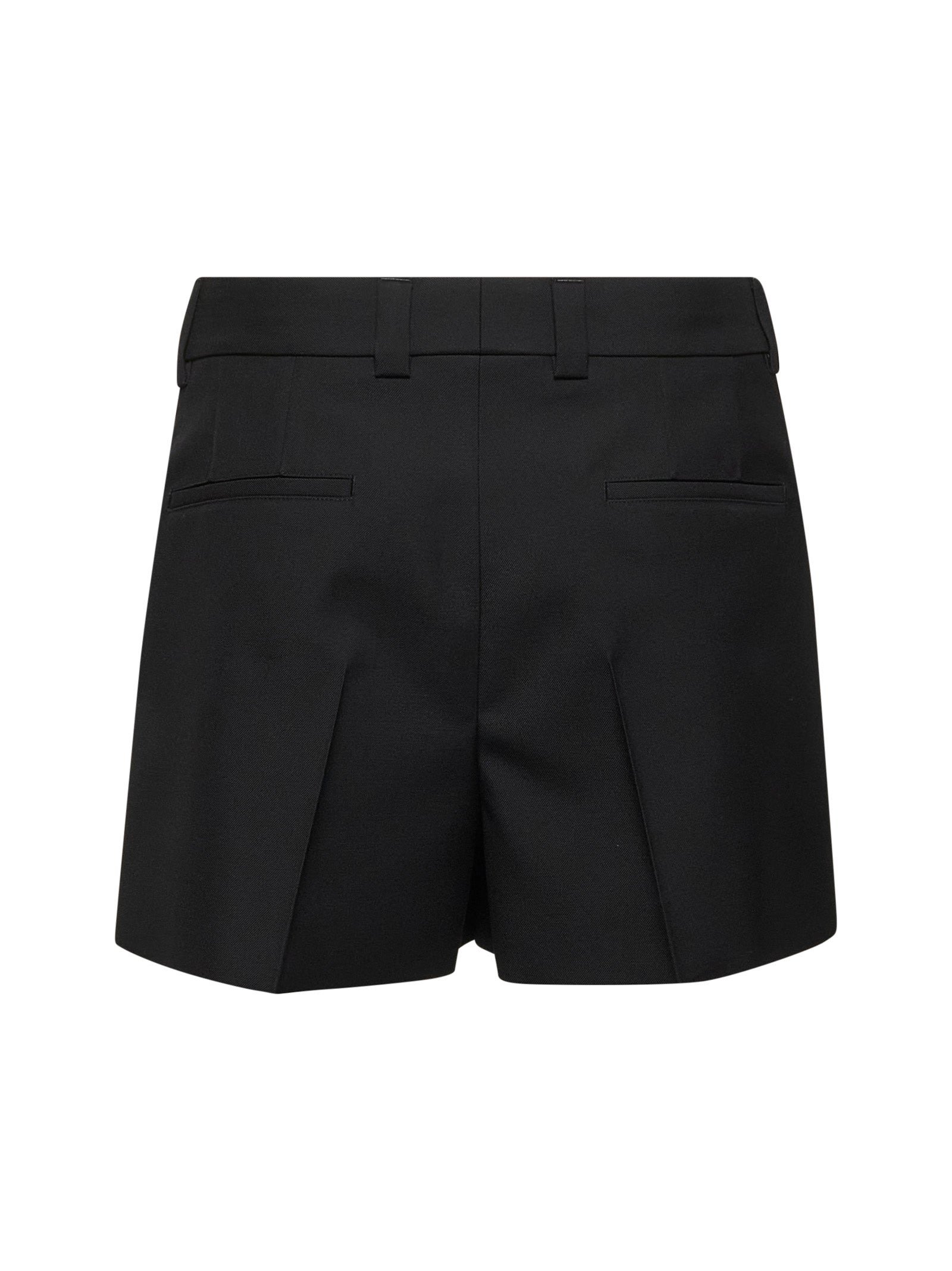 Gucci Men Black Wool Twill Shorts - 2