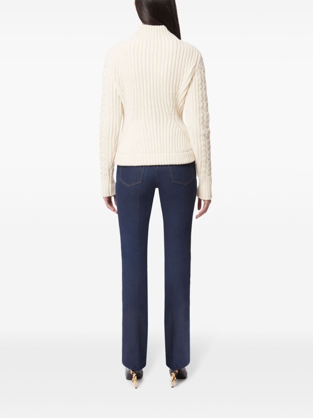 cable-knit wool-blend jumper - 4