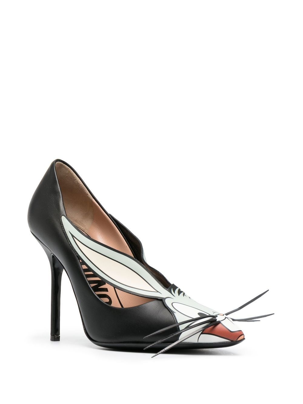 Moschino ハニ ホインテットトゥ ハンフス 60808001 1555 Moschino Bugs Bunny 110mm pumps | REVERSIBLE