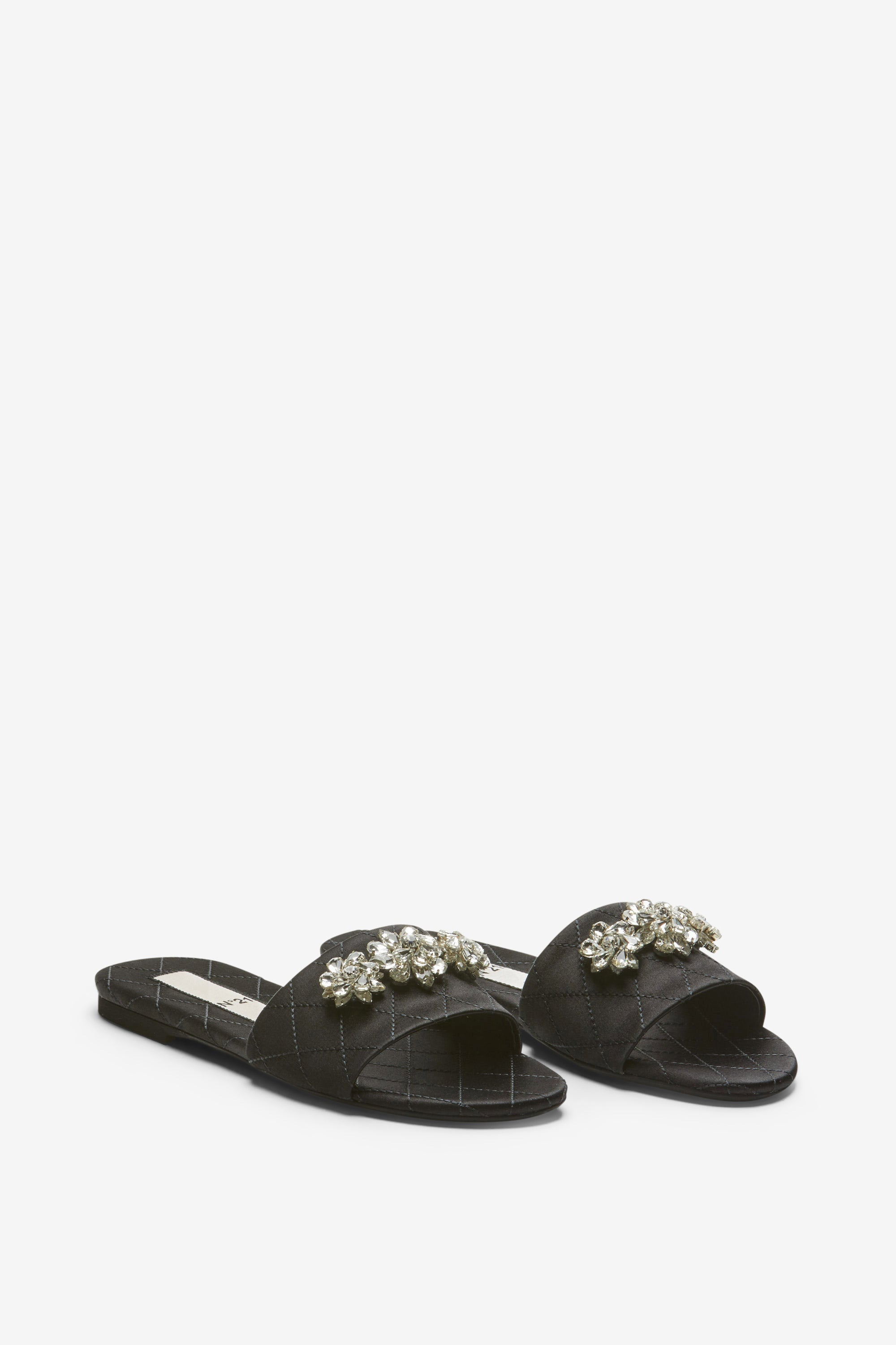 CRYSTAL-EMBELLISHED SLIDE SANDALS - 2