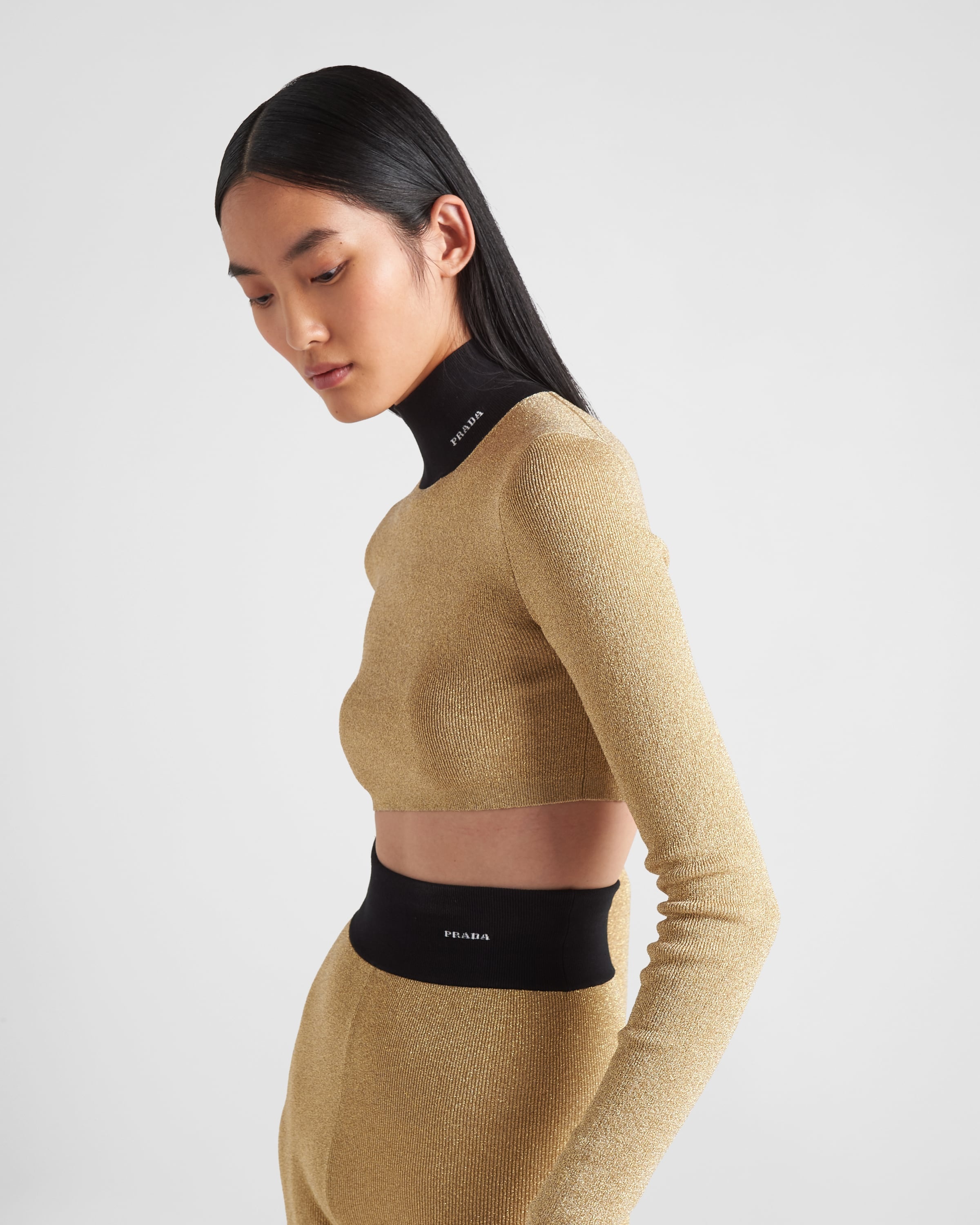 Lamé turtleneck sweater - 4