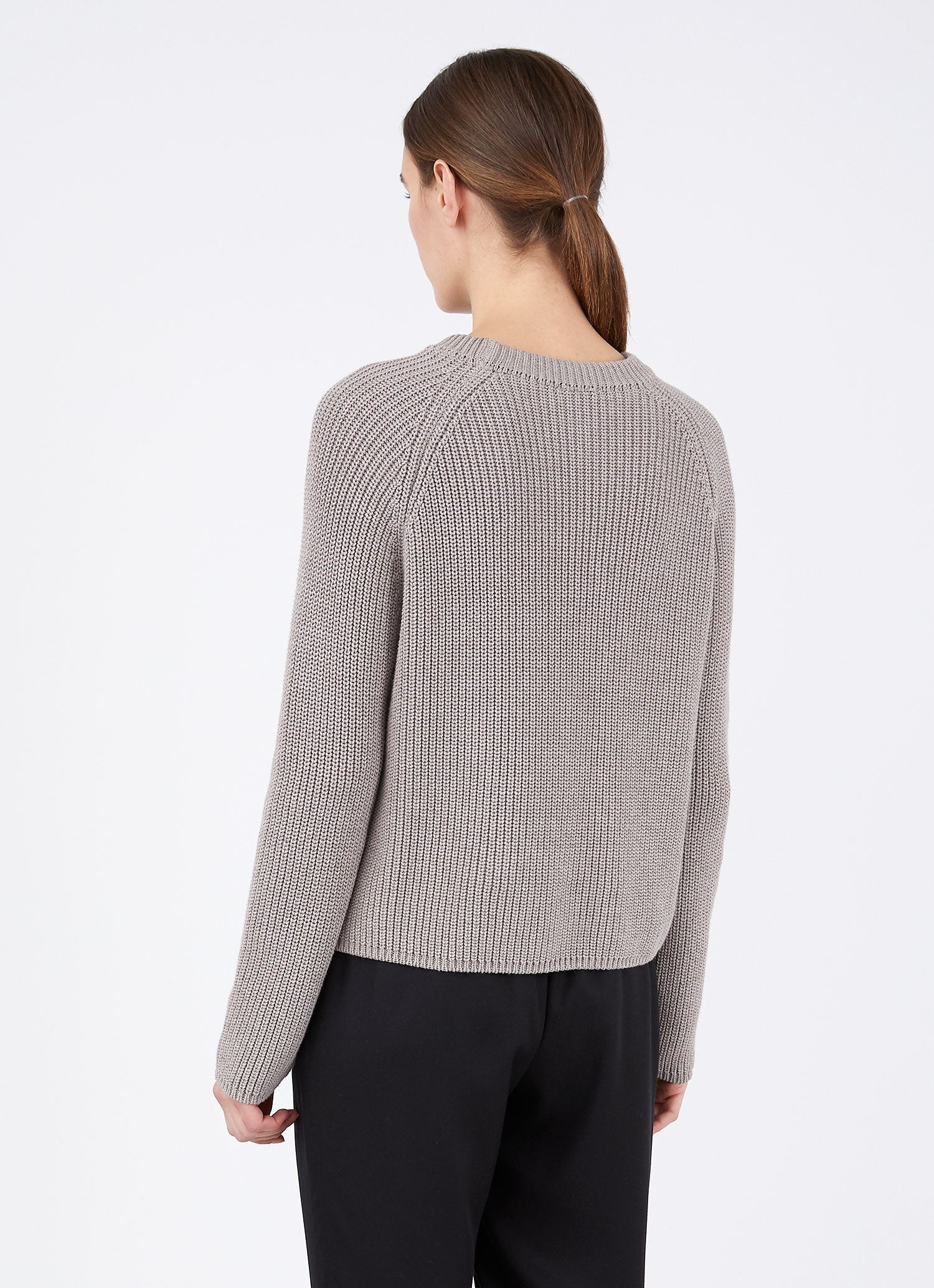 Cotton Boxy Crew Neck Jumper - 2