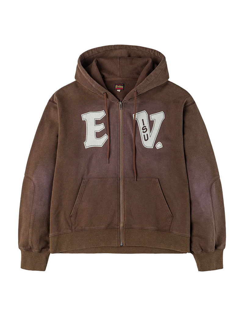 EV and Seagull Patches Embroidery Relax Fit Hoodie Jacket 15