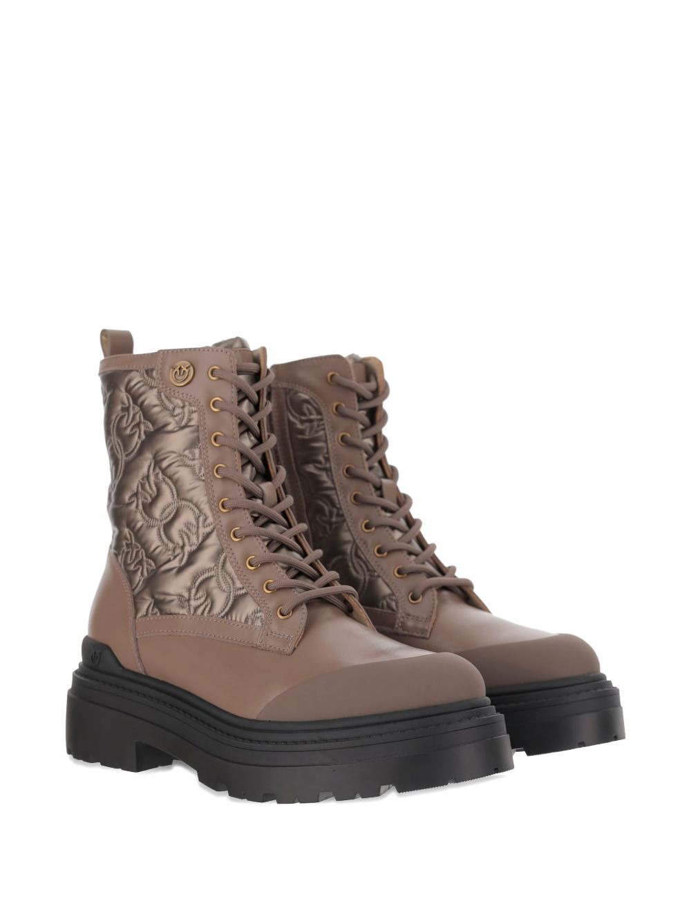 Love Birds-detail lace-up boots - 2