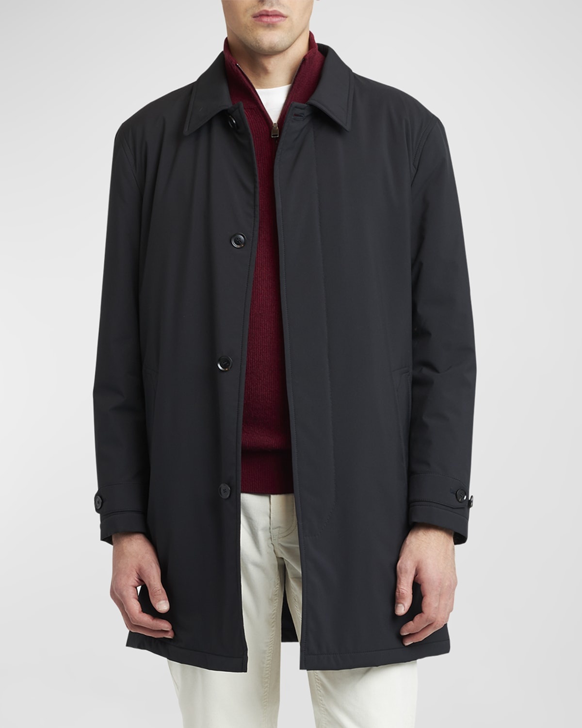 Men's Technical Fabric Car Coat - 4