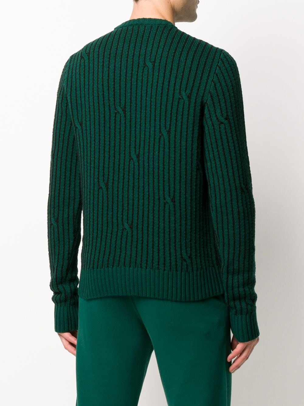 striped logo knitted jumper - 4