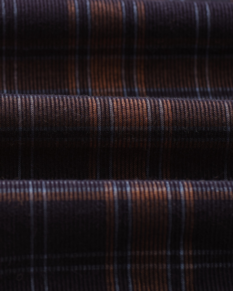 Corey - Navy And Multicolour Check Corduroy Shirt 9