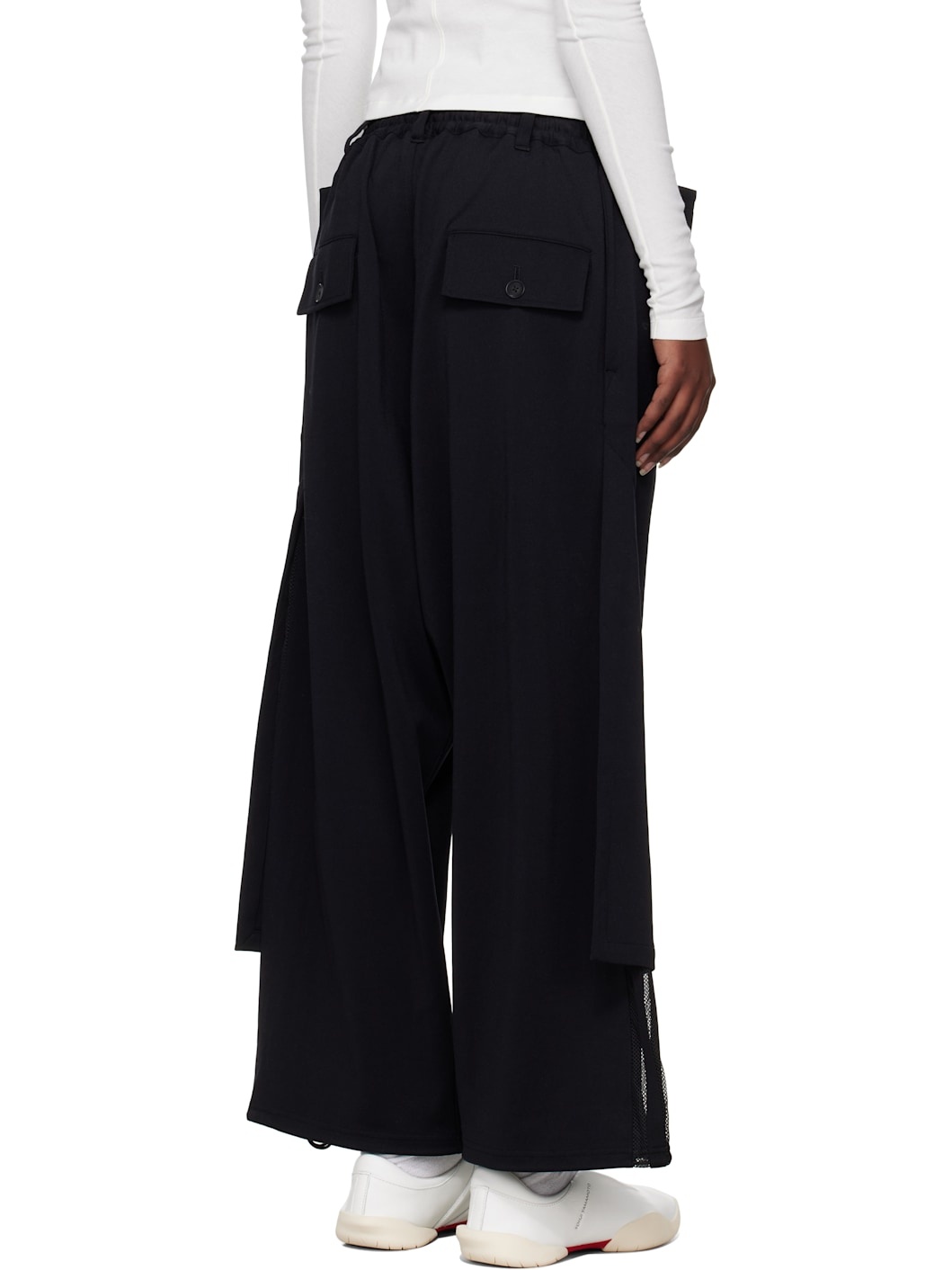 Black 3-Stripes Openhem TP Track Pants - 3