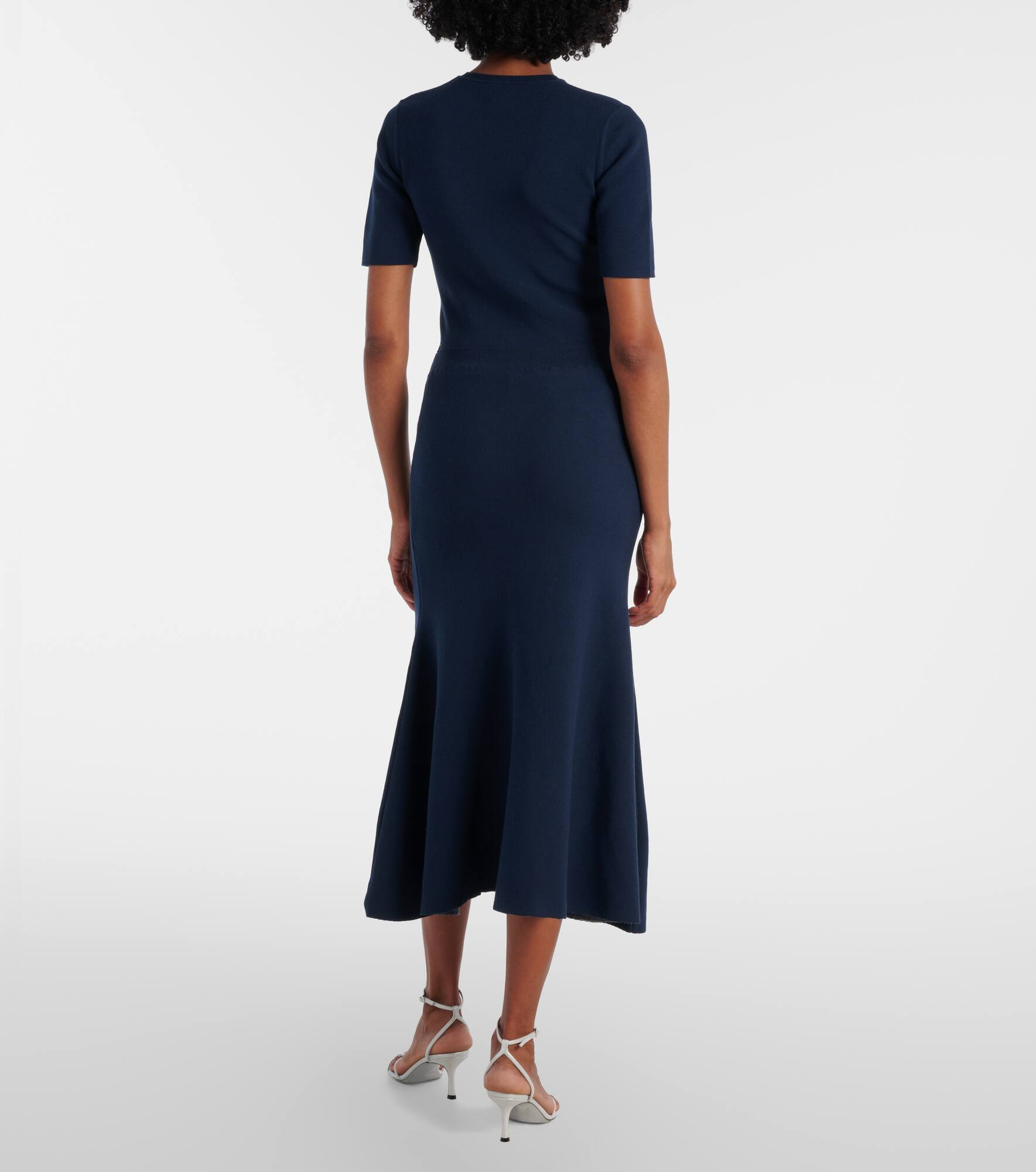 Asymmetric printed midi skirt - 3