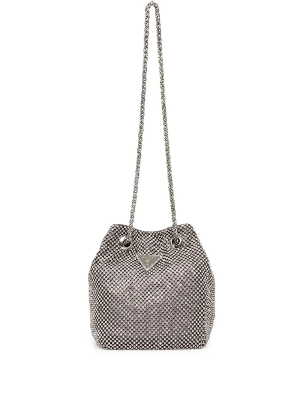 crystal-embellished bucket bag - 1