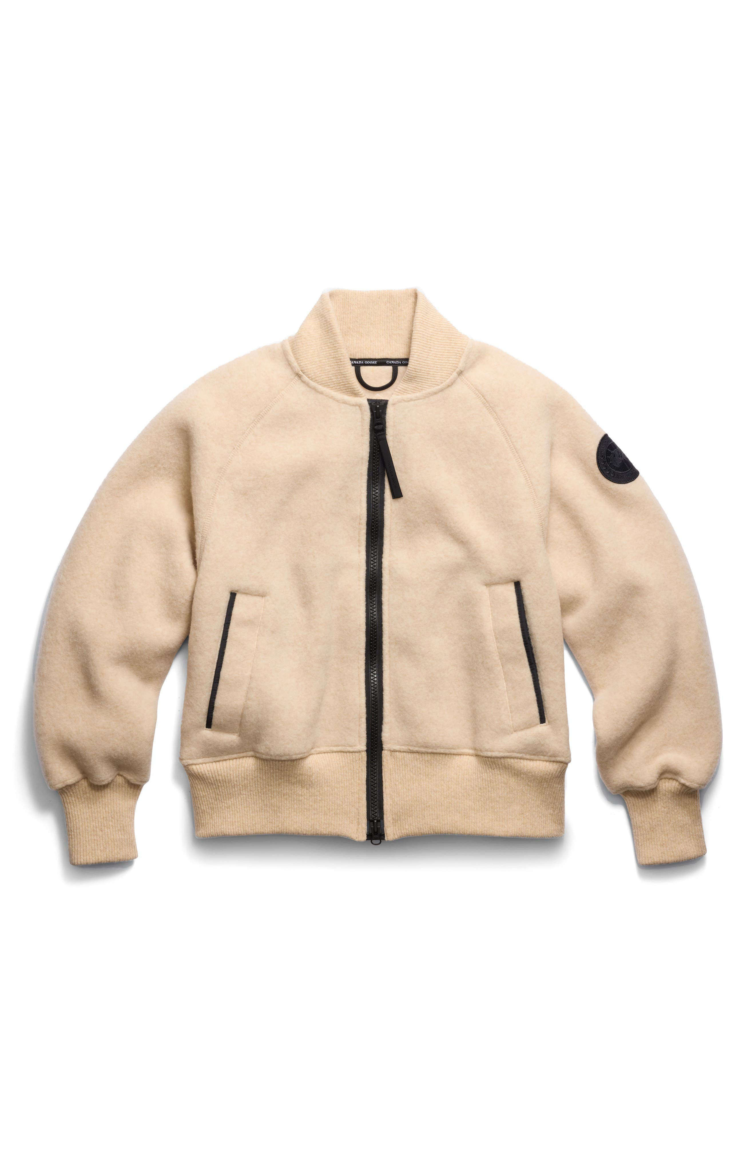 Canada Goose Sierra High Pile Fleece Bomber in Light Tan at Nordstrom - 4
