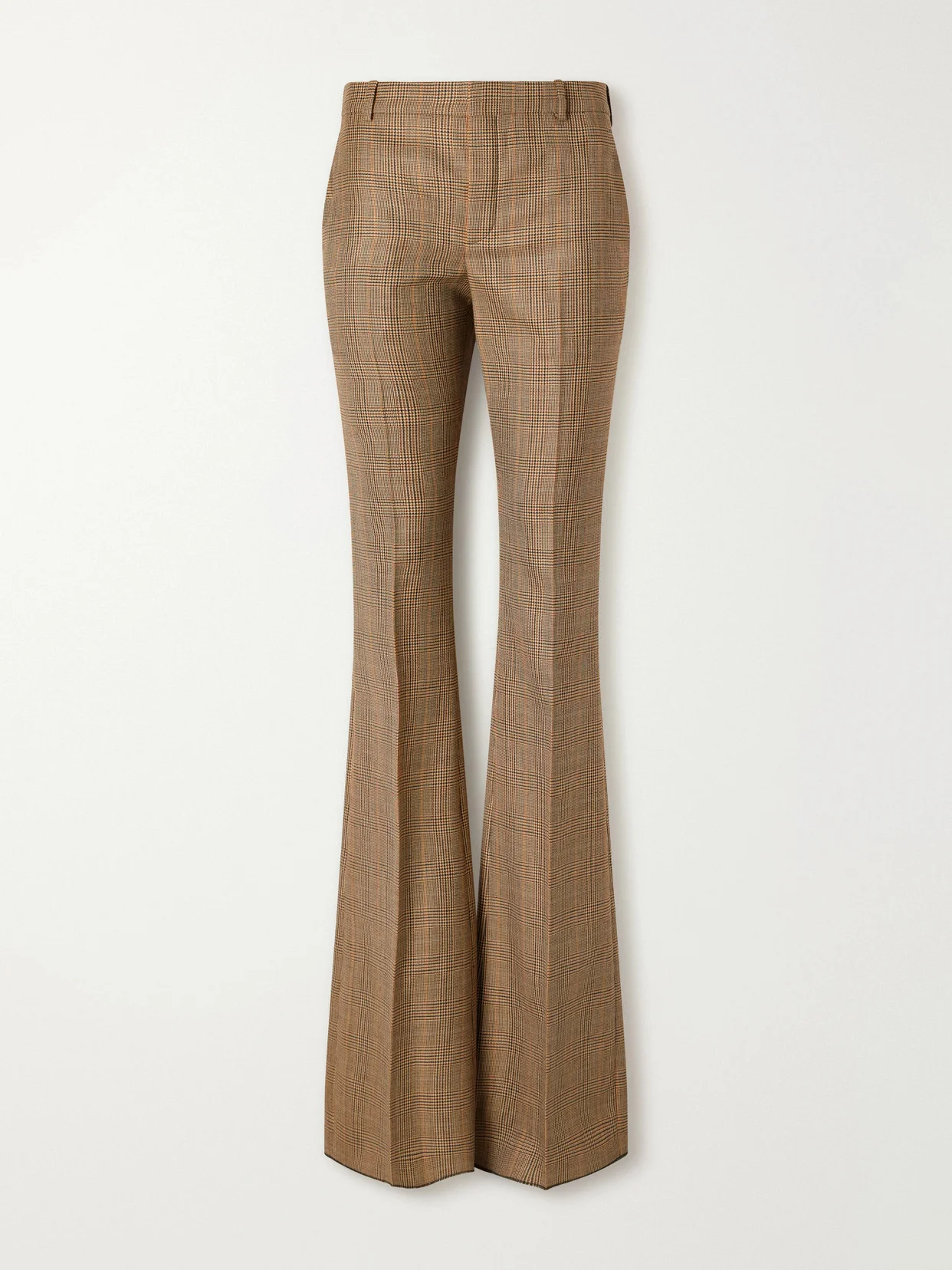 Prince Of Wales Virgin Wool Flared Pants - 1