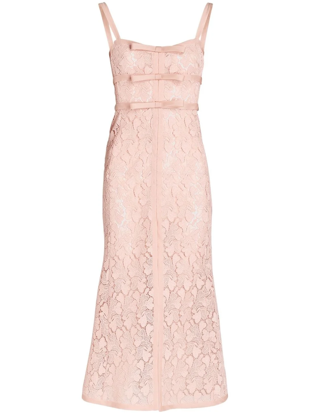 bow-detail macramé dress - 1