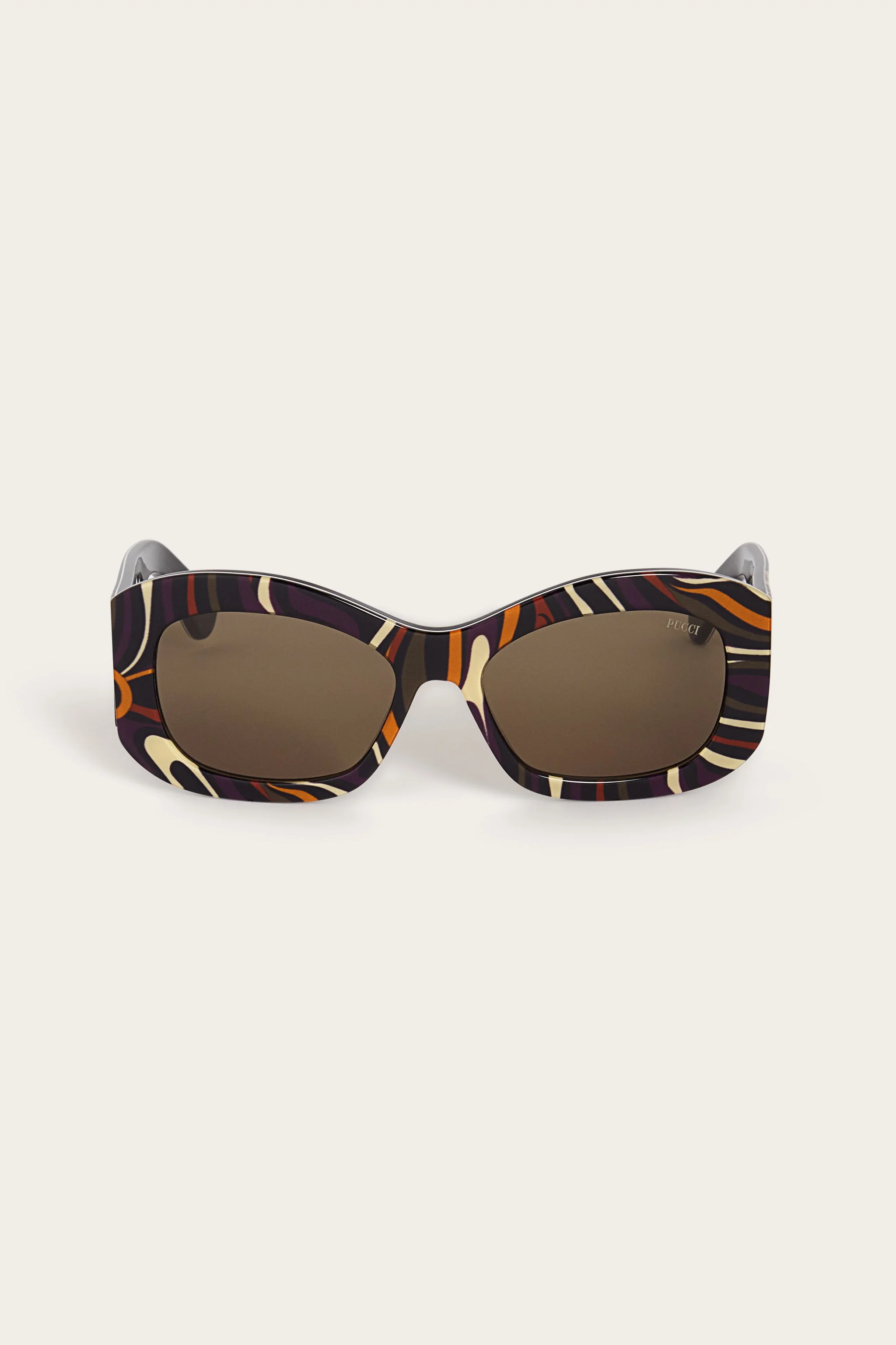 PUCCI PRINTED RECTANGULAR SUNGLASSES - 1