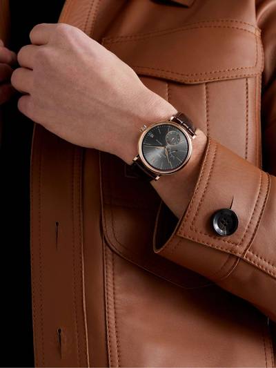 IWC Schaffhausen Portofino Hand-Wound Eight Days 45mm 18-Karat Rose Gold and Alligator Watch, Ref. No. IWIW510104 outlook