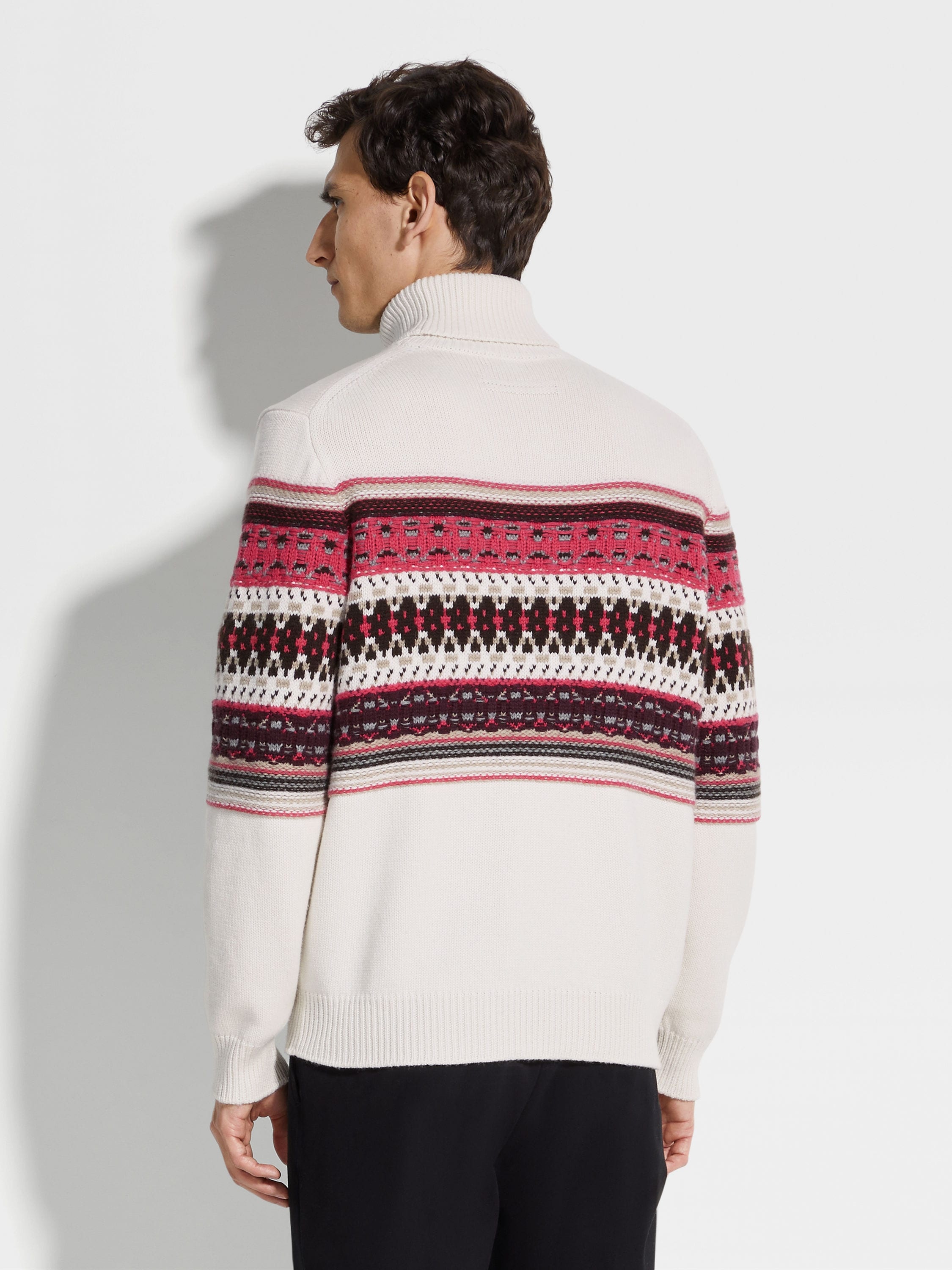 WHITE OASI CASHMERE TURTLENECK - 5