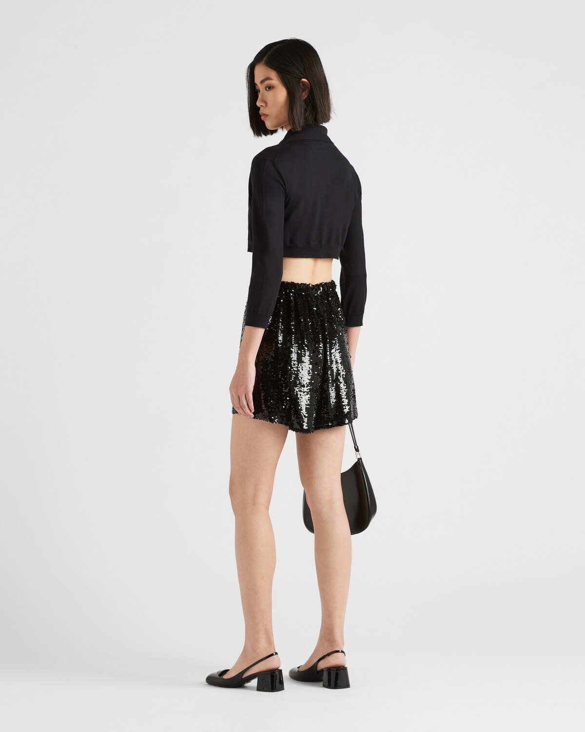 Sequin chiffon shorts - 5