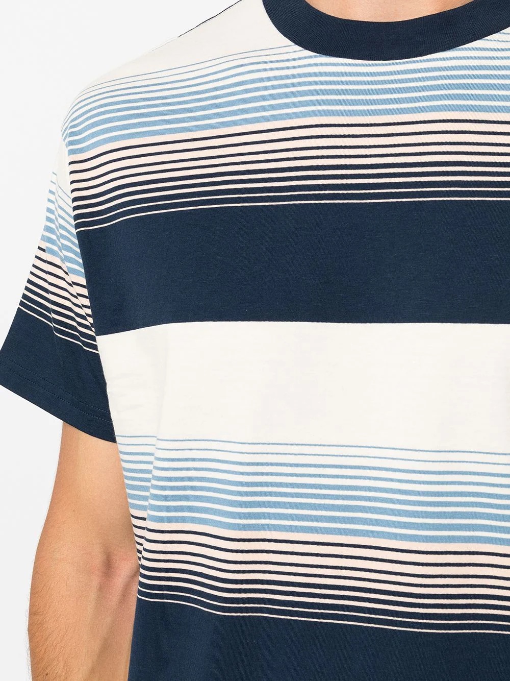 striped short-sleeved T-shirt - 5