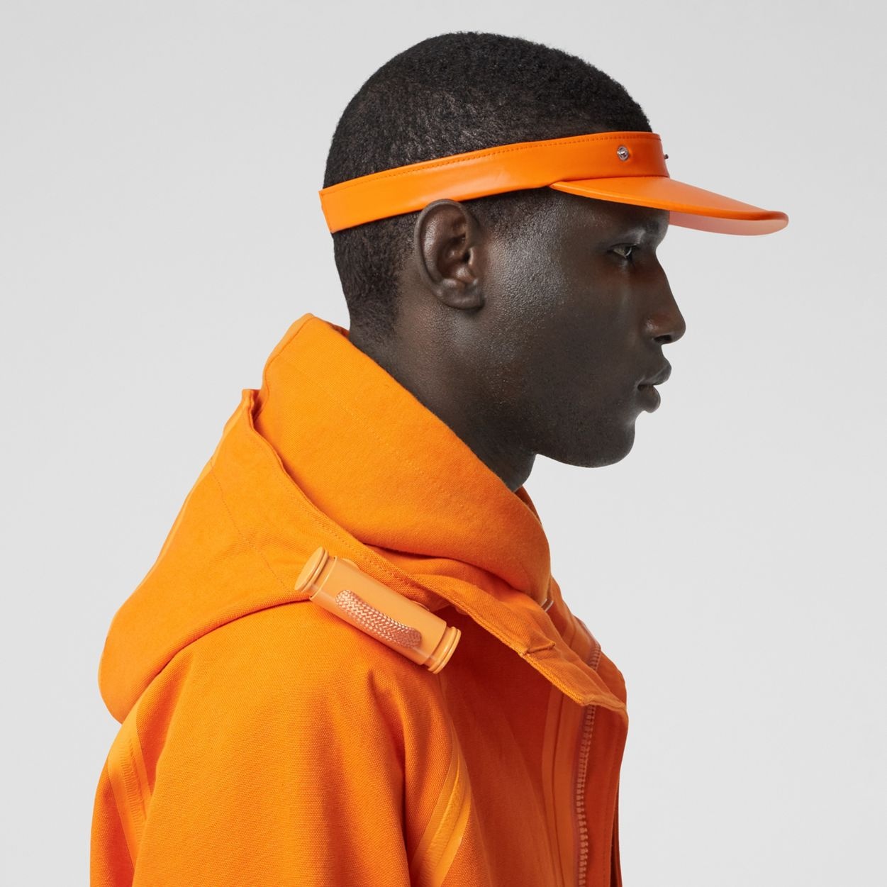 Rubberised Cotton Visor with Detachable Zip Pocket - 3