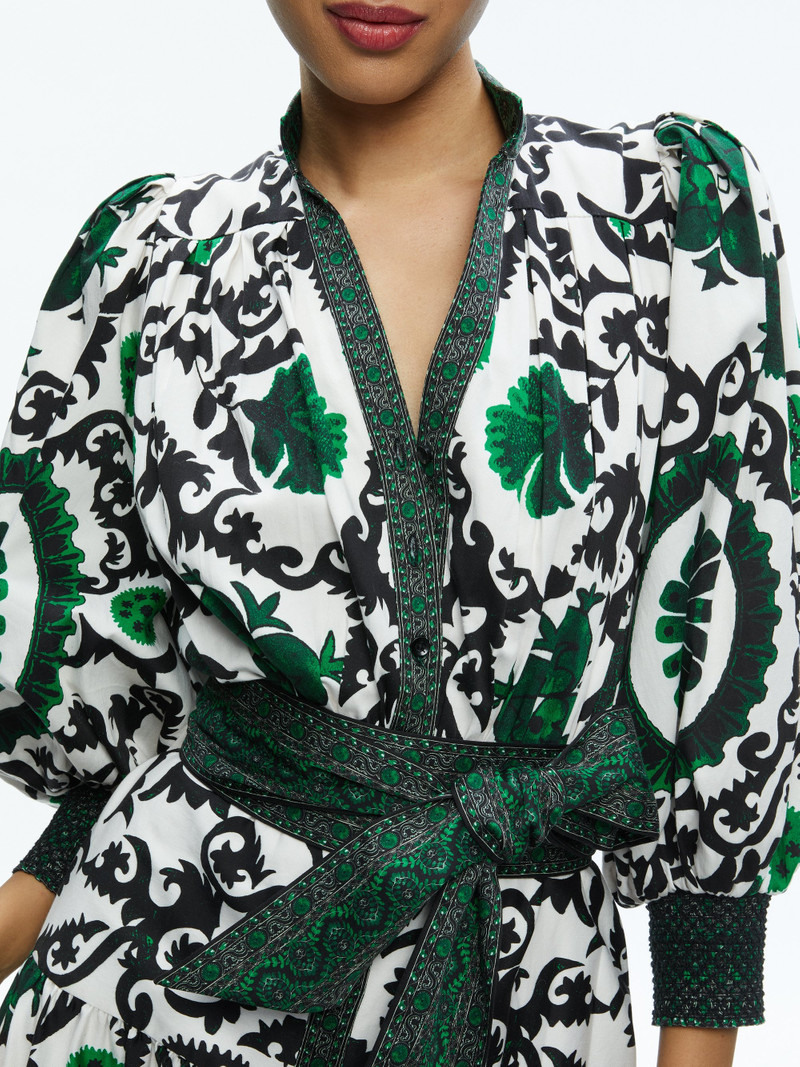 CORA VOLUME TIERED SHIRT DRESS 3
