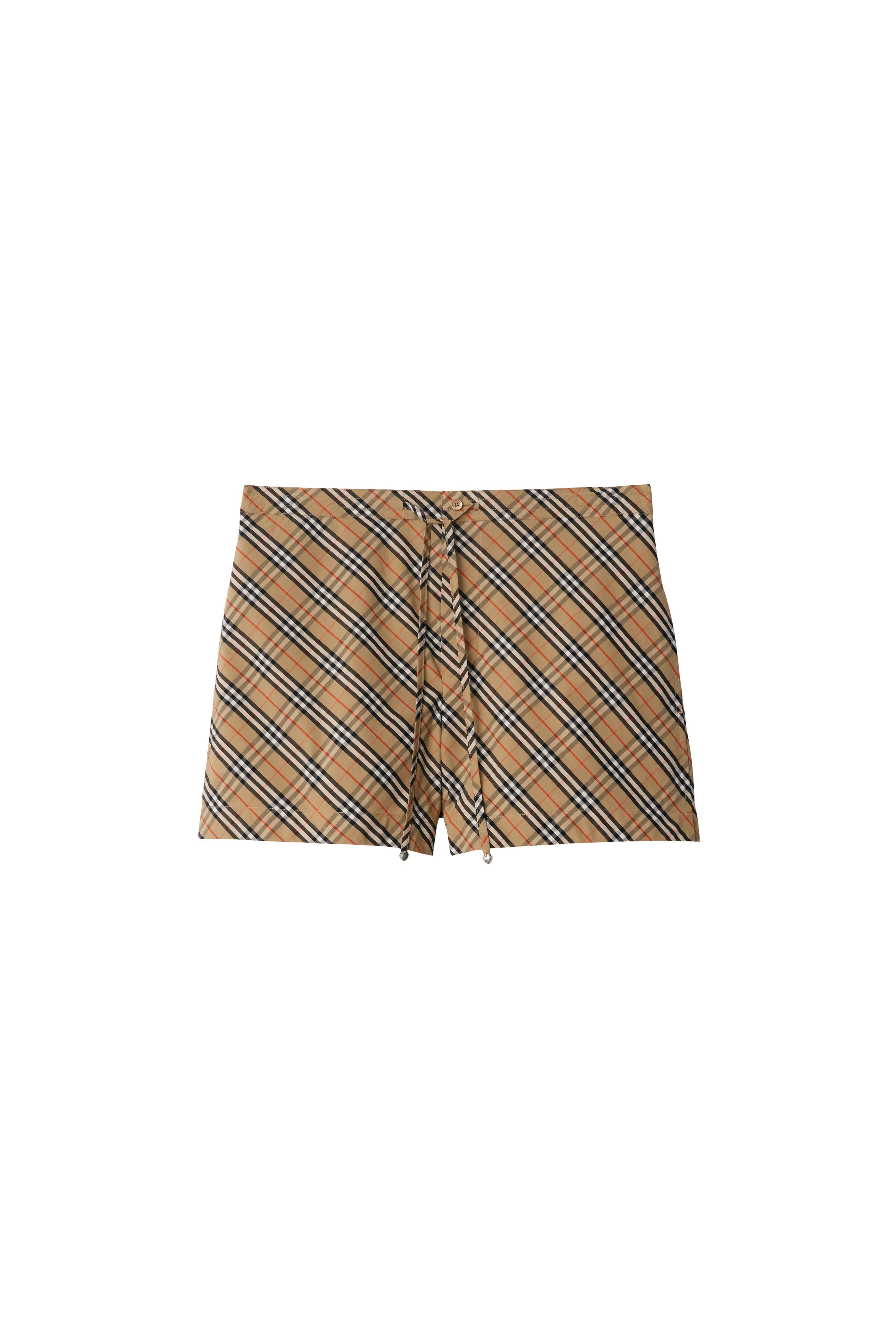 burberry Check Cotton Pyjama Shorts in Sand at Nordstrom - 2