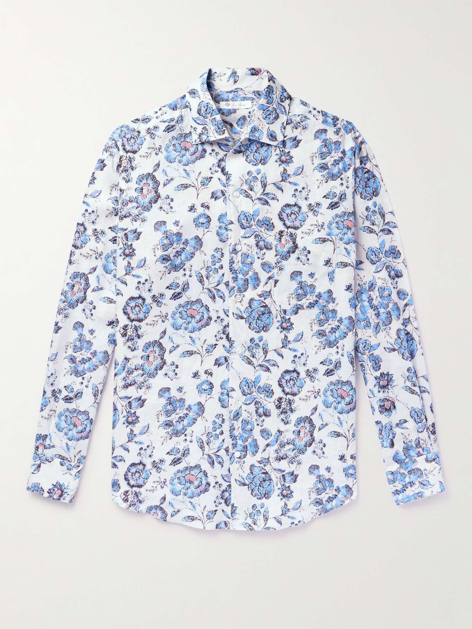 André Floral-Print Cashmere and Silk-Blend Shirt - 1