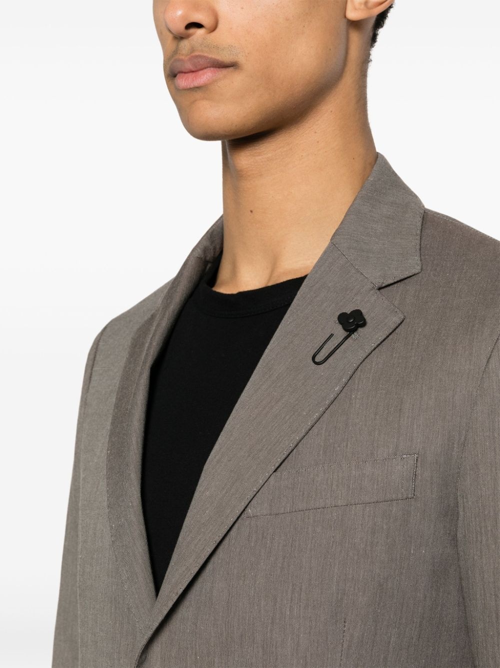 slub-texture blazer - 5