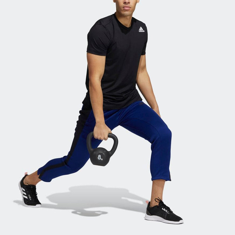 adidas Men's adidas Solid Color Alphabet Logo Round Neck Pullover Sports Short Sleeve Black T-Shirt GU6388 outlook