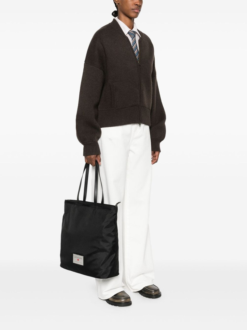 Moschino logo-plaque tote bag outlook