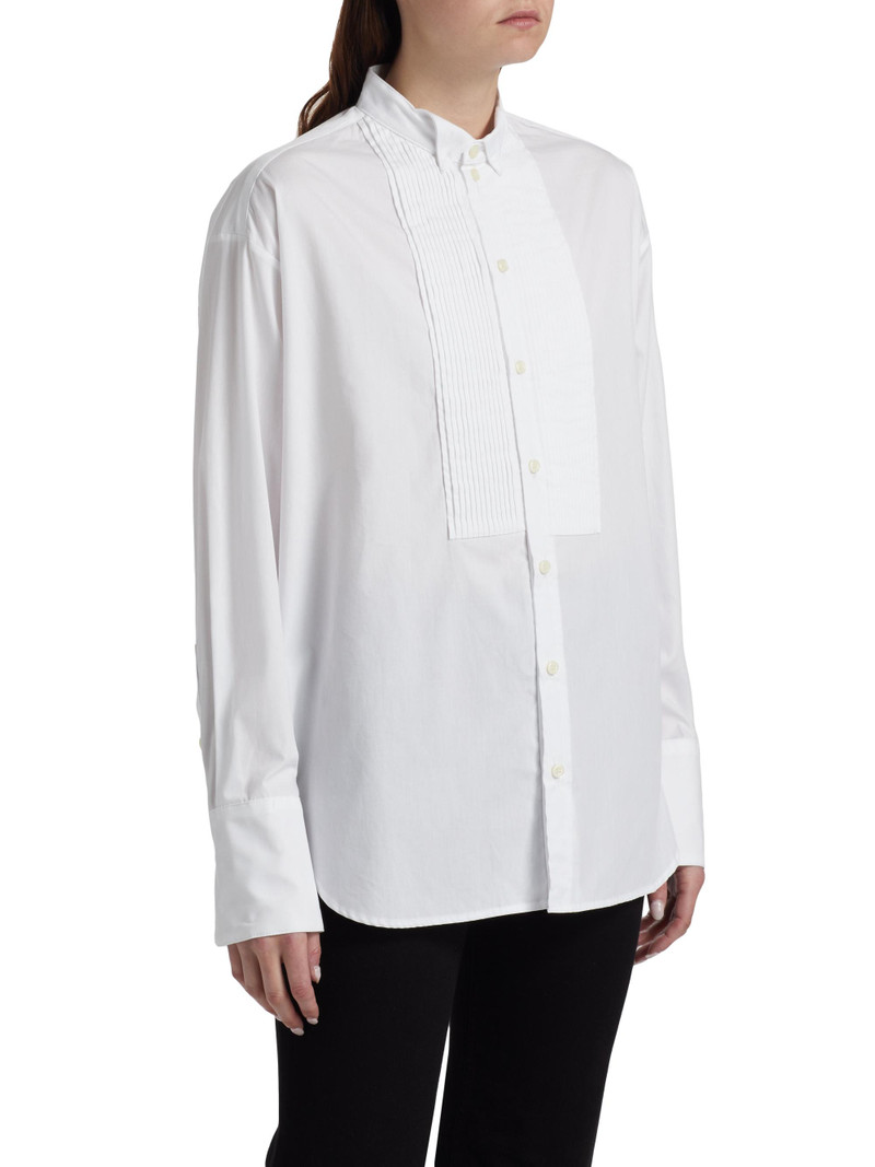 Women's The Tuck Cotton Shirt - White 4