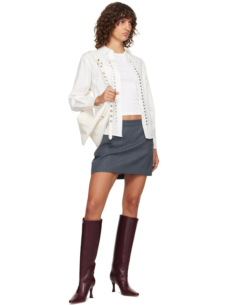 BY FAR Burgundy Stevie 42 Knee-High Boots outlook