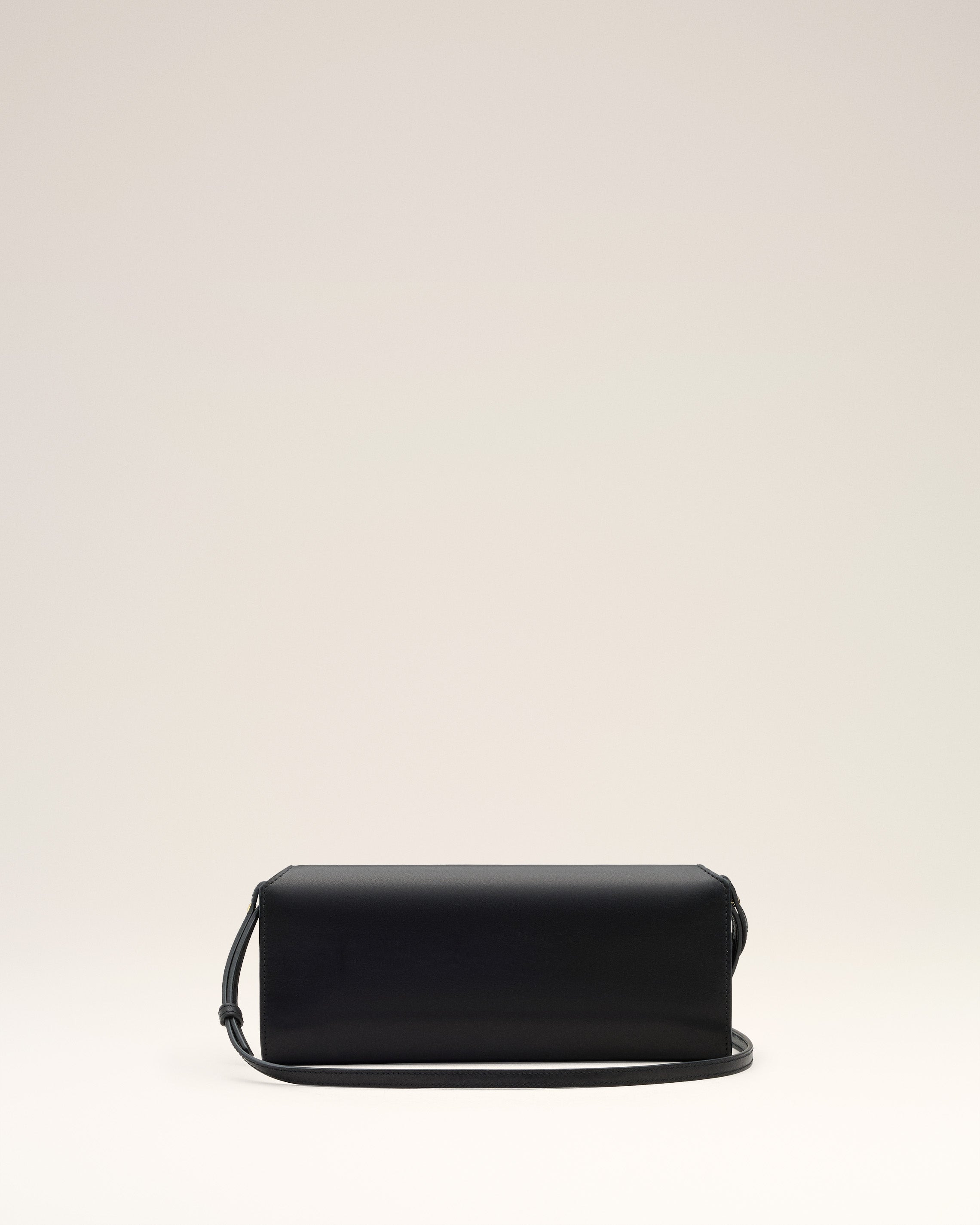 BLACK SMOOTH LEATHER MIMI POUCH - 4