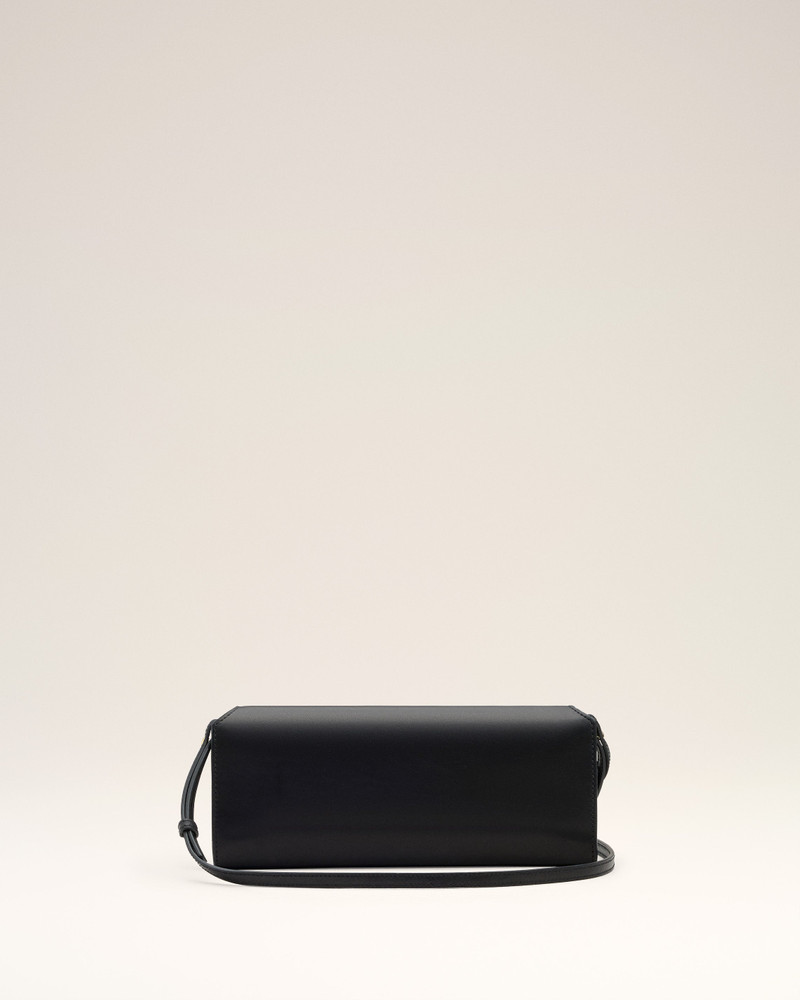 BLACK SMOOTH LEATHER MIMI POUCH 4
