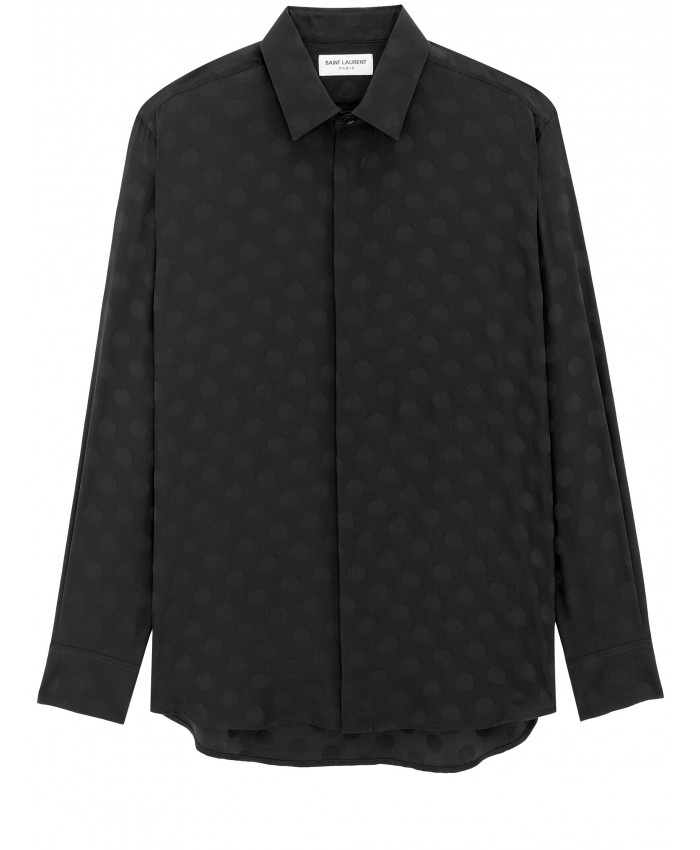 Polka-dot silk shirt - 1