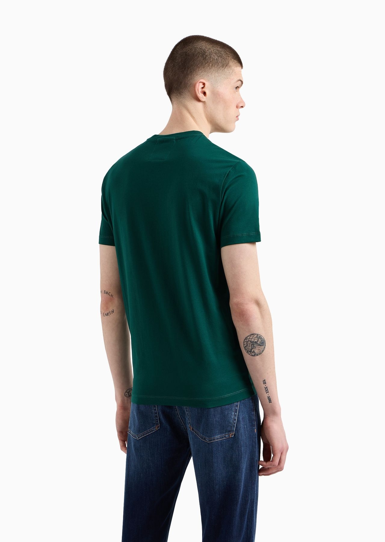 Pima-jersey T-shirt with logo print - 4