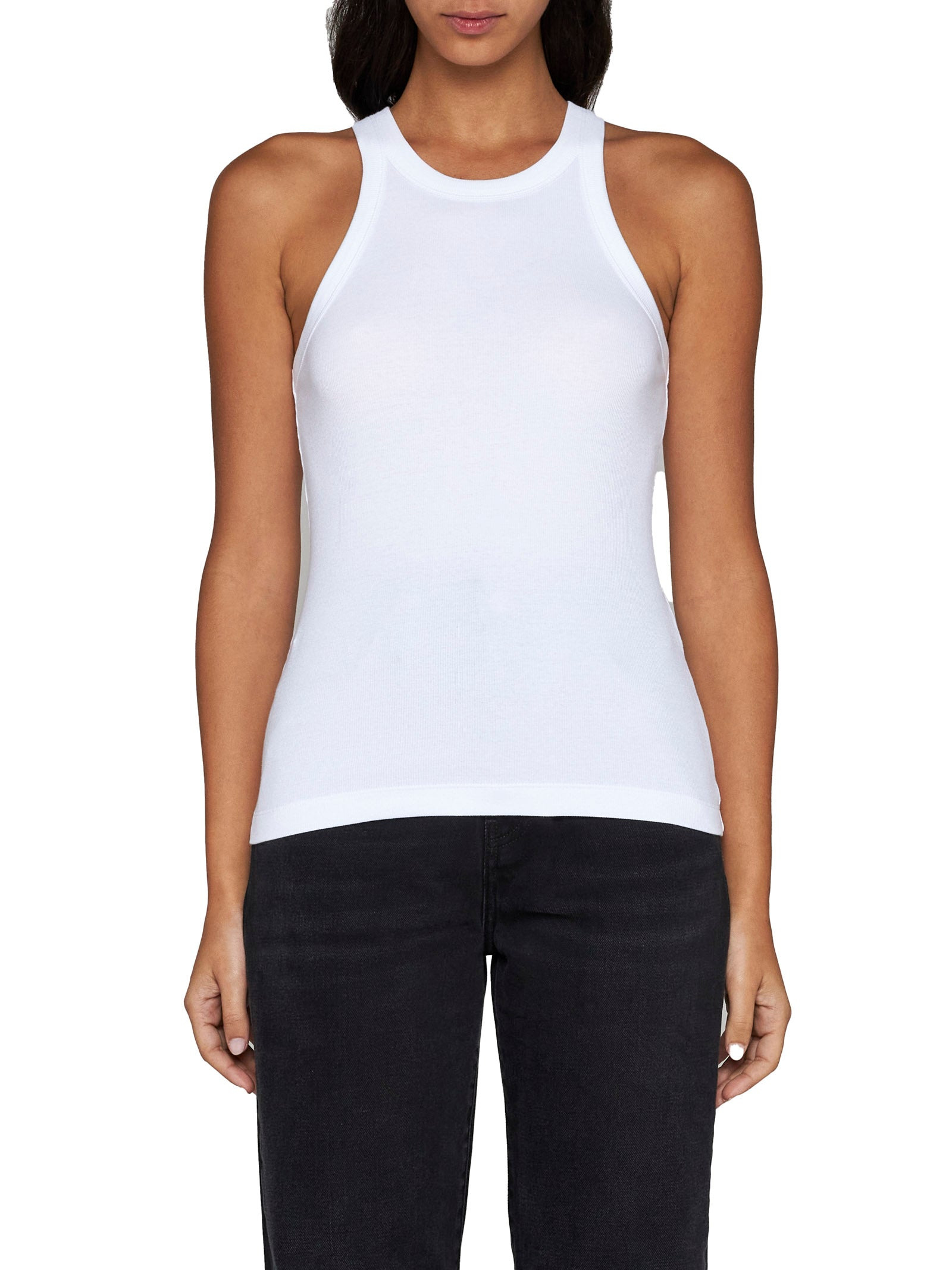 Cotton ribbed knit tank top - 3
