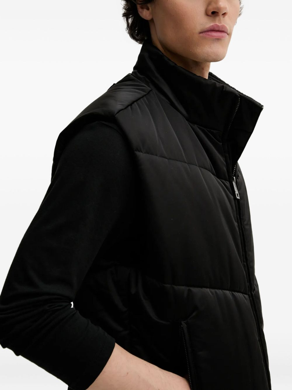 quilted puffer vest - 5