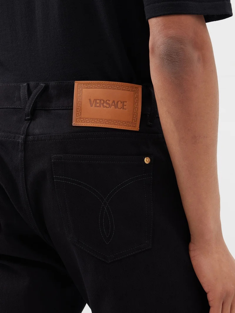 Mitchel Medusa-plaque slim-leg jeans - 3