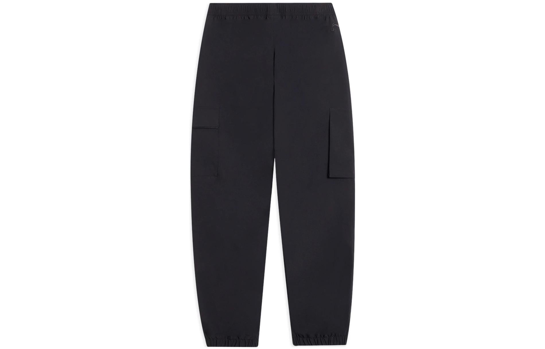 Li-Ning Logo Print Classic Cargo Pants 'Black' AYKS833-2 - 2