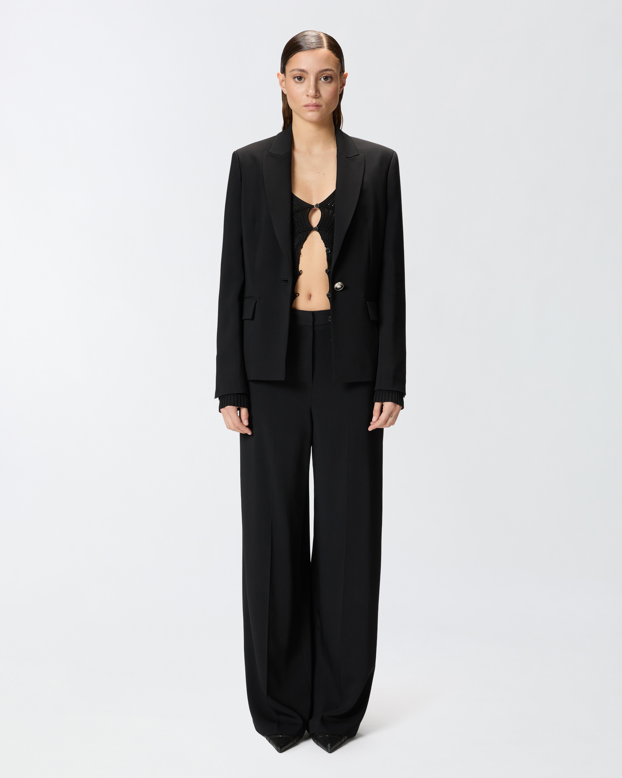 SINGLE-BREASTED CADY BLAZER - 3