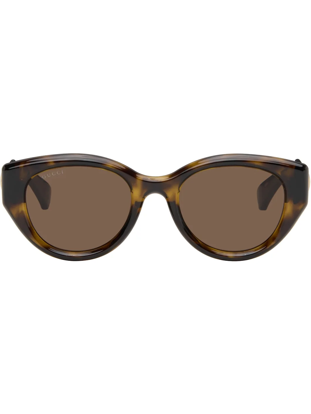 Brown Low Nose Bridge Fit Sunglasses - 1