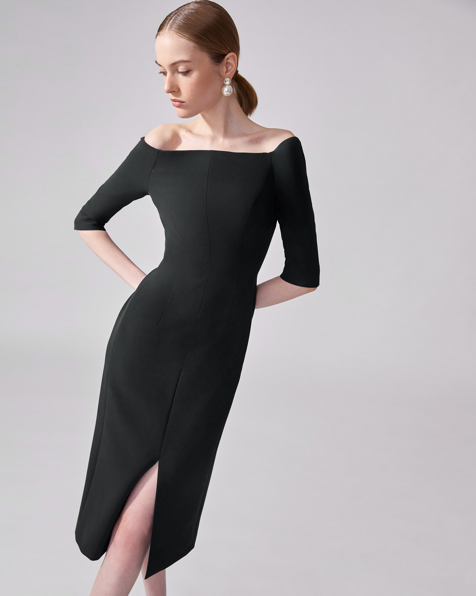 Off-Shoulder Midi Dress - 4
