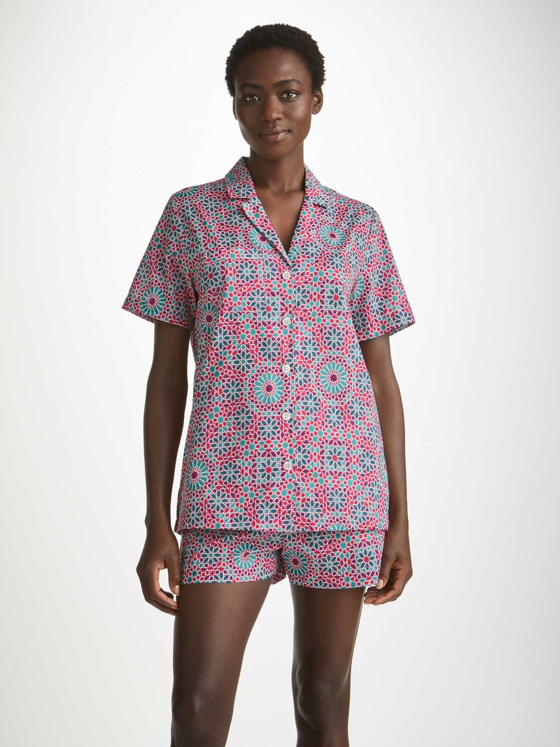 Women's Short Pajamas Ledbury 69 Cotton Batiste Pink - 2