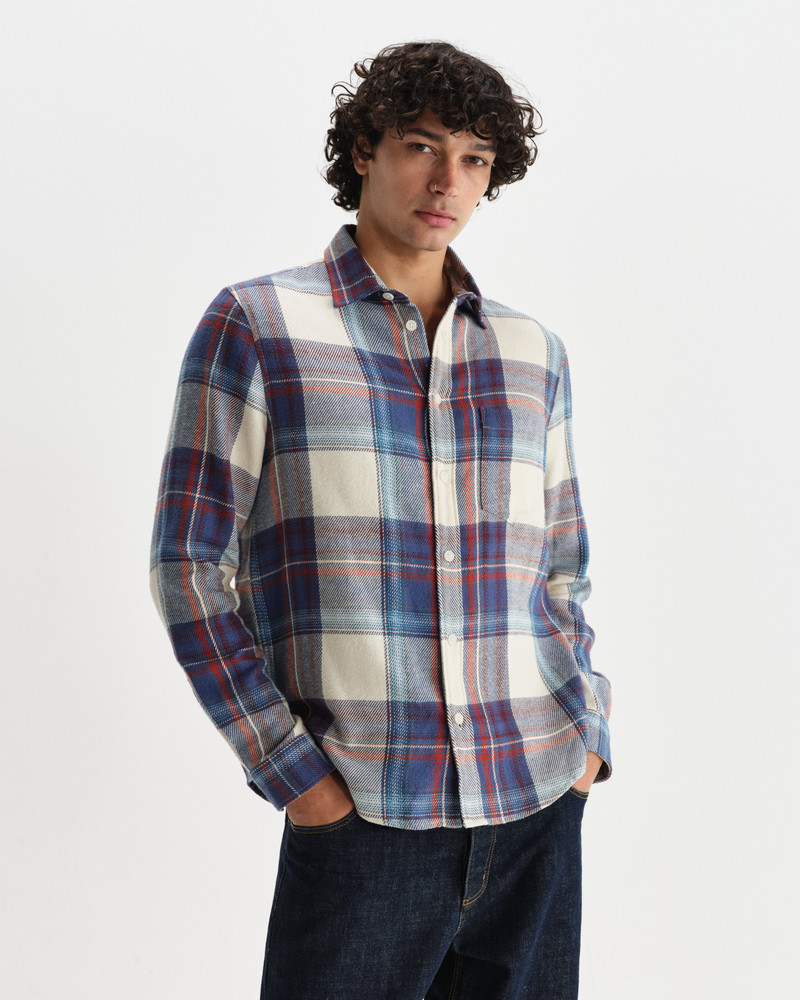 Shelly - Blue And Multicolour Check Flannel Shirt 3