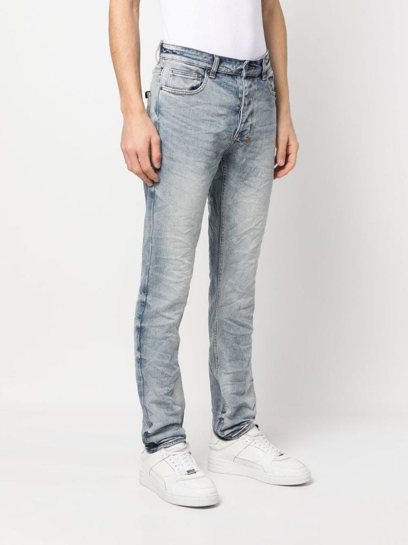 crinkled slim-cut jeans - 3
