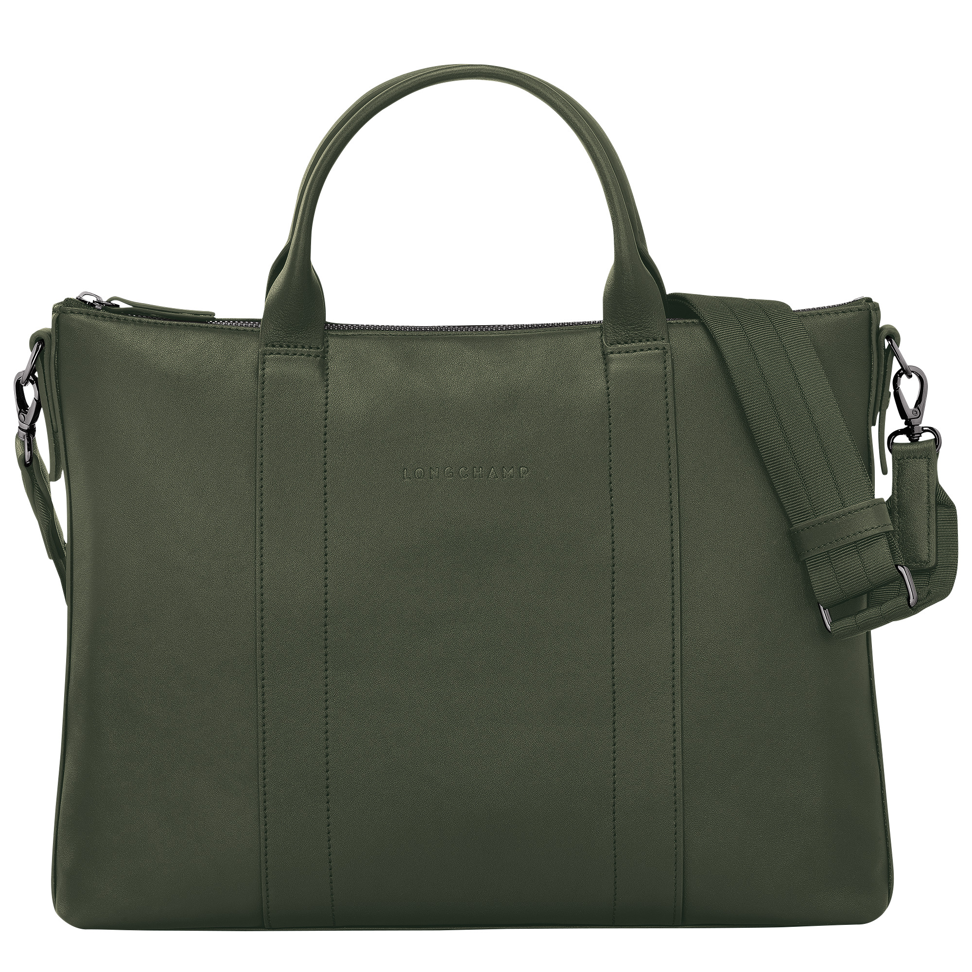 Longchamp 3D Briefcase Khaki - Leather - 1