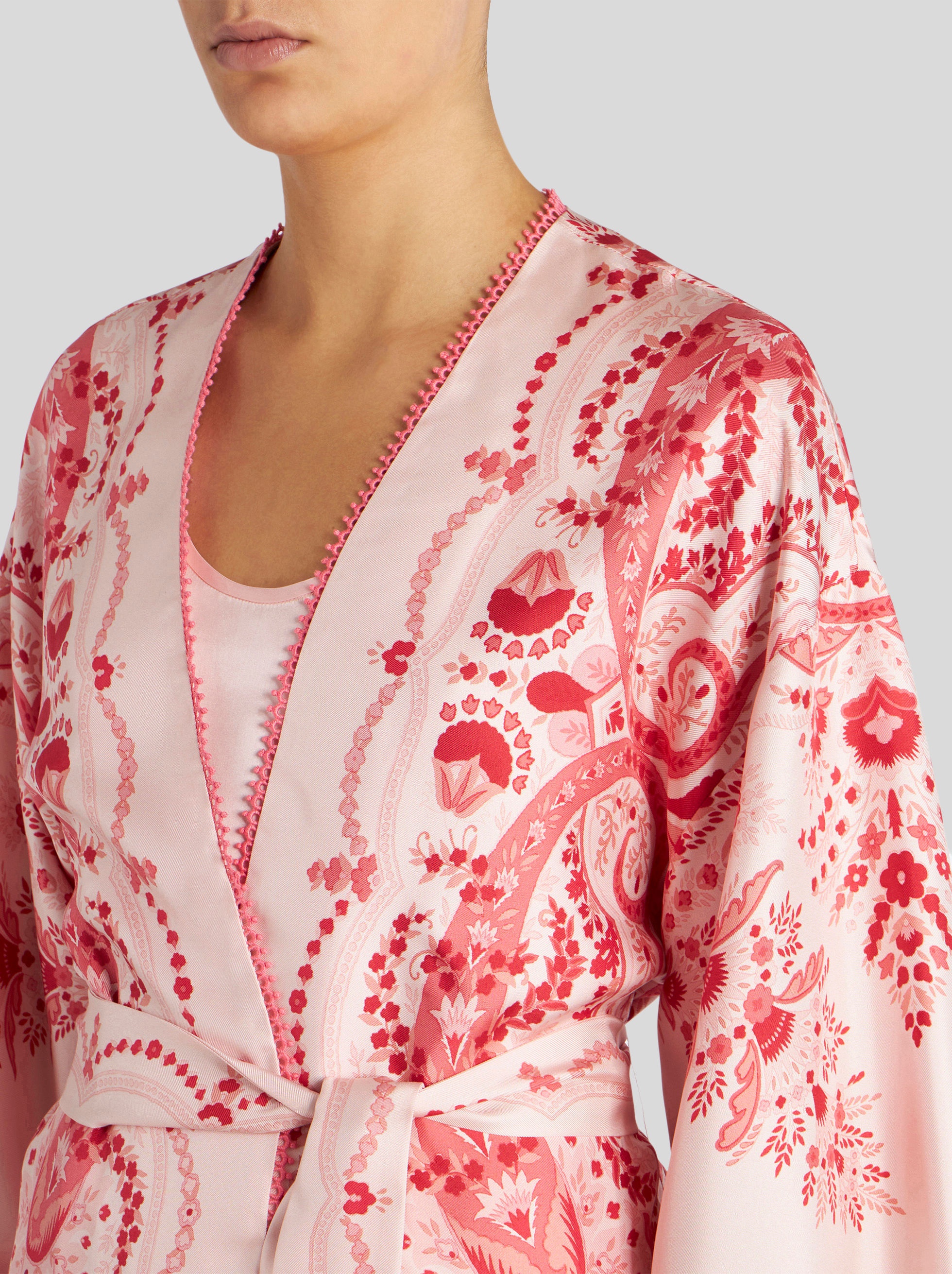 PAISLEY SILK DUSTER COAT - 2