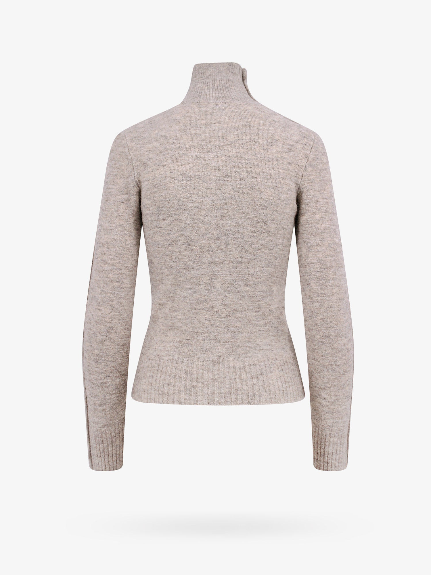 Alpaca Blend Sweater With Metal Buttons - 2