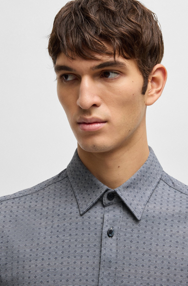 SLIM-FIT SHIRT IN COTTON JACQUARD 3