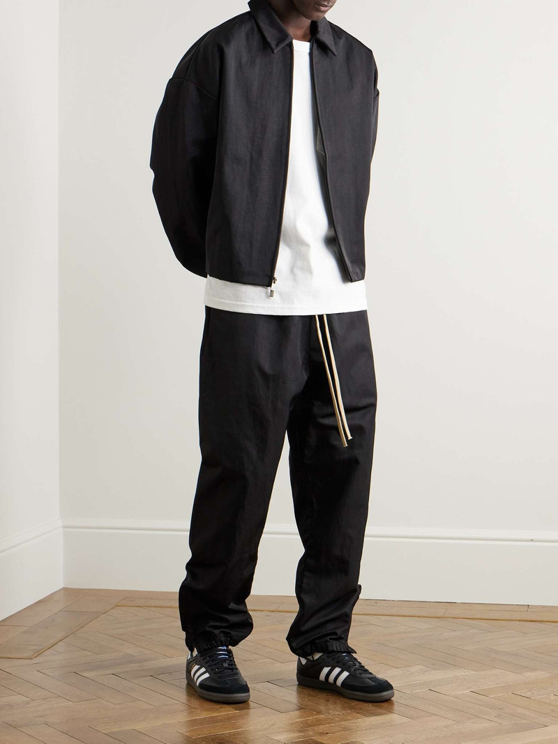 ESSENTIALS Tapered Logo-Appliquéd Recycled-Shell Track Pants outlook